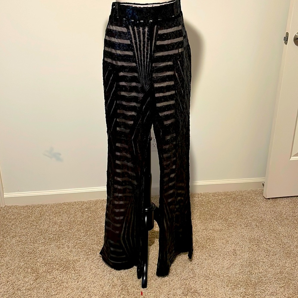 Black sequins pants
